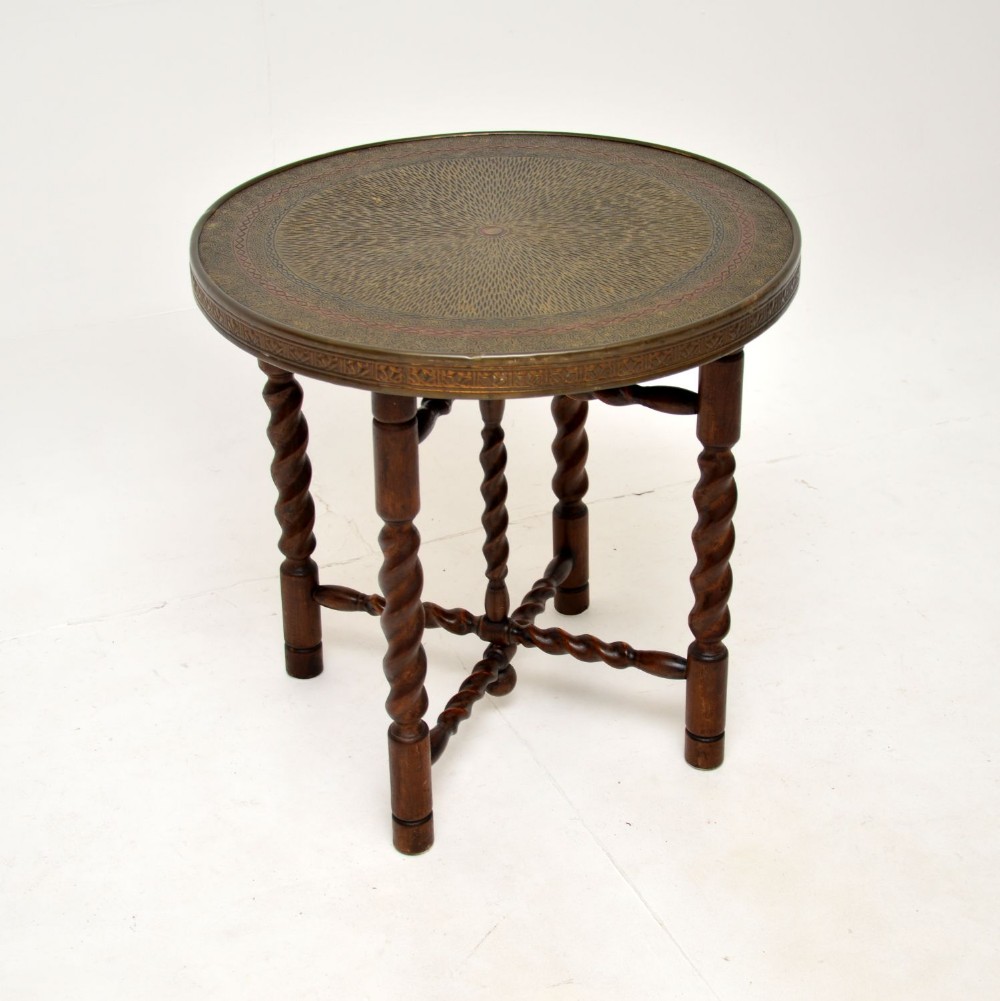 Antique Colonial Barley Twist Folding Coffee Table
