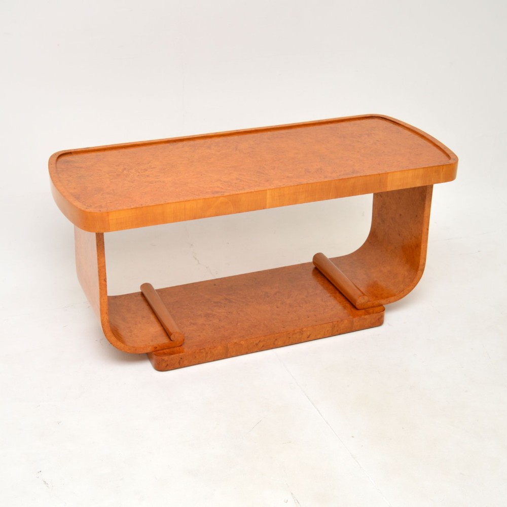 Art Deco Burr Walnut Coffee Table by Epstein
