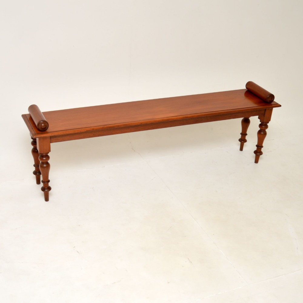 Antique Victorian Mahogany Bench
