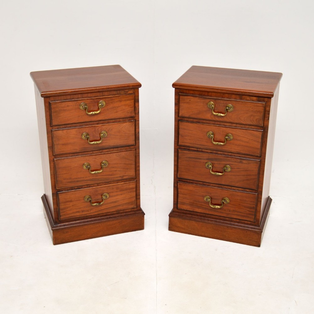 Pair of Antique Mahogany Bedside Chests
