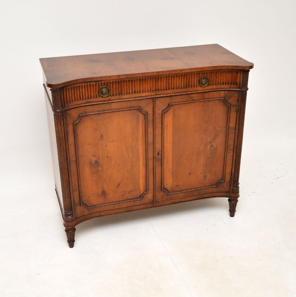 Antique Regency Style Yew Wood Cabinet
