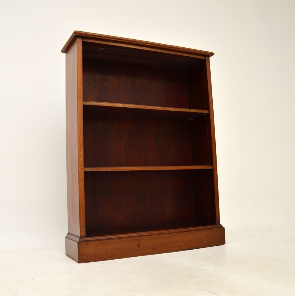 Antique Mahogany Open Bookcase
