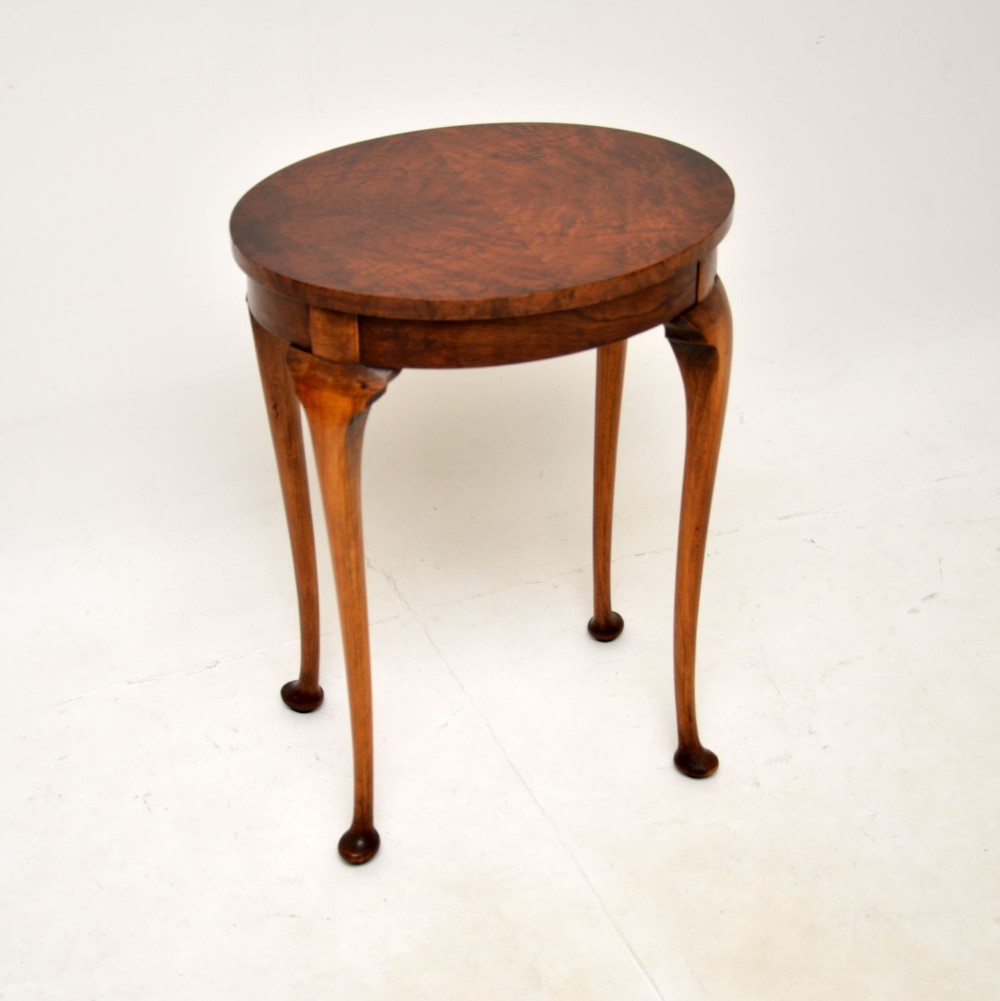 Antique Burr Walnut Side Table
