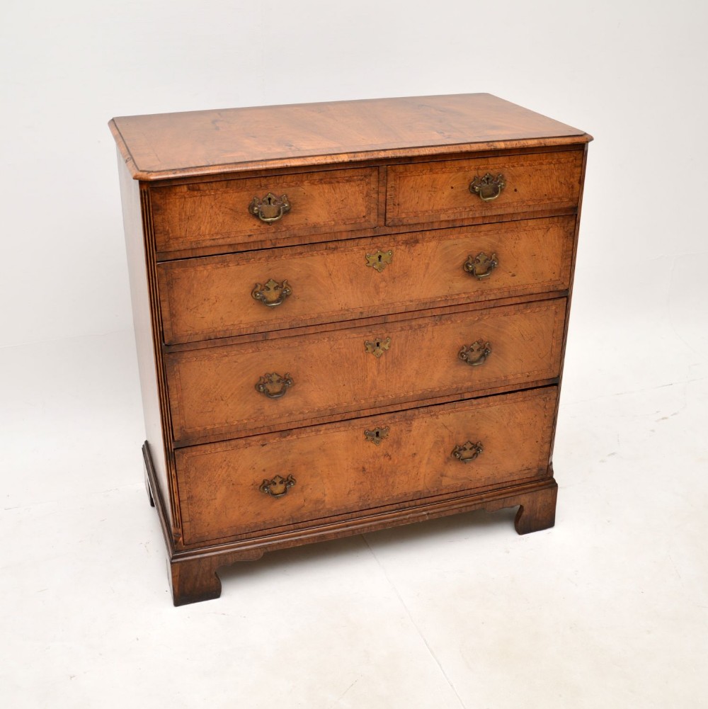 Antique Figured Walnut Chest of Drawers
