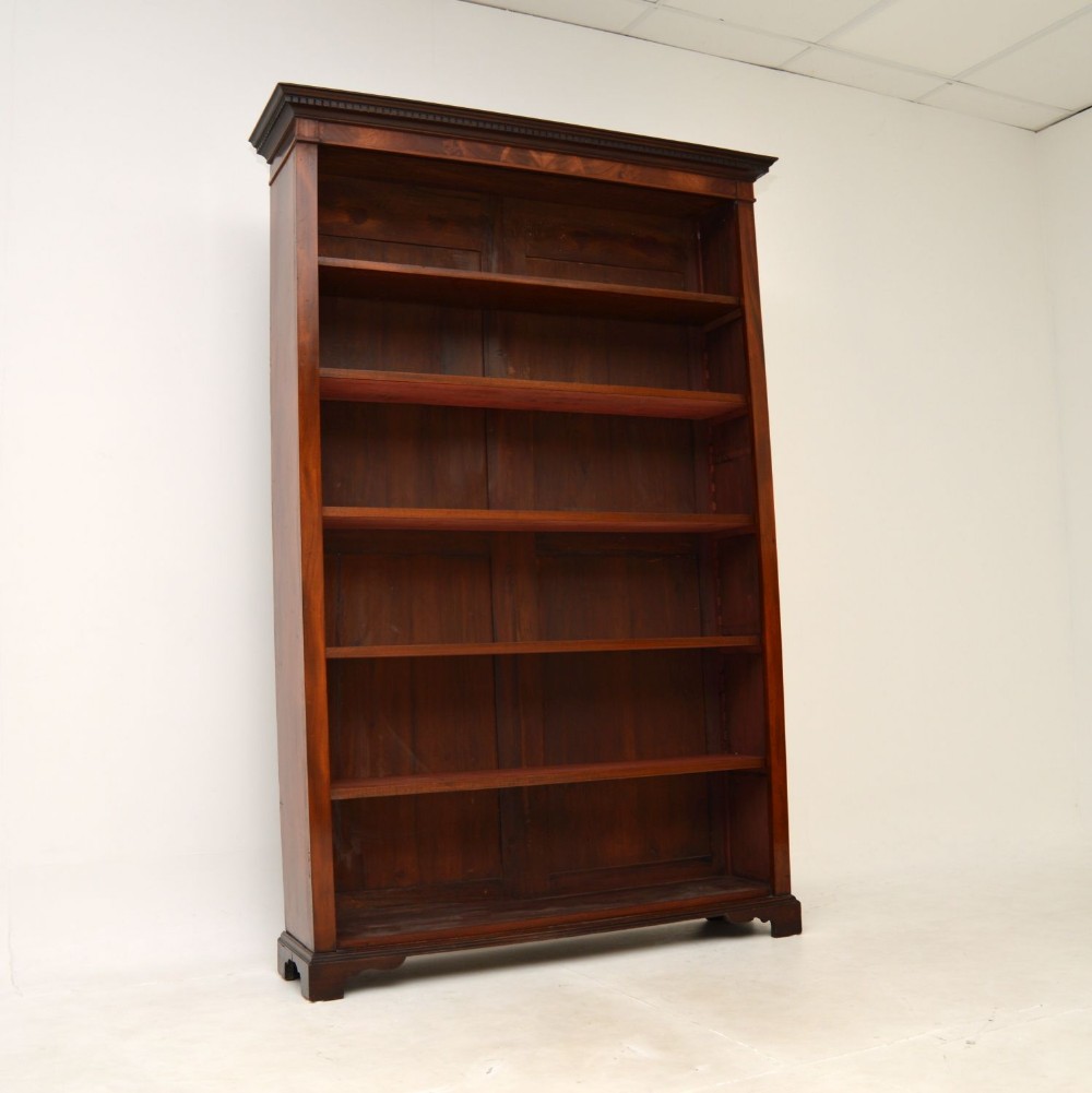 Antique Mahogany Open Bookcase
