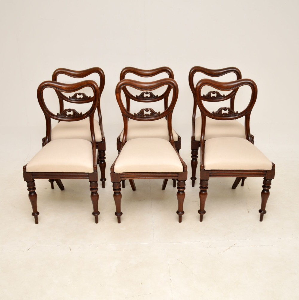 Set of Six William IV Period Mahogany Dining Chairs
