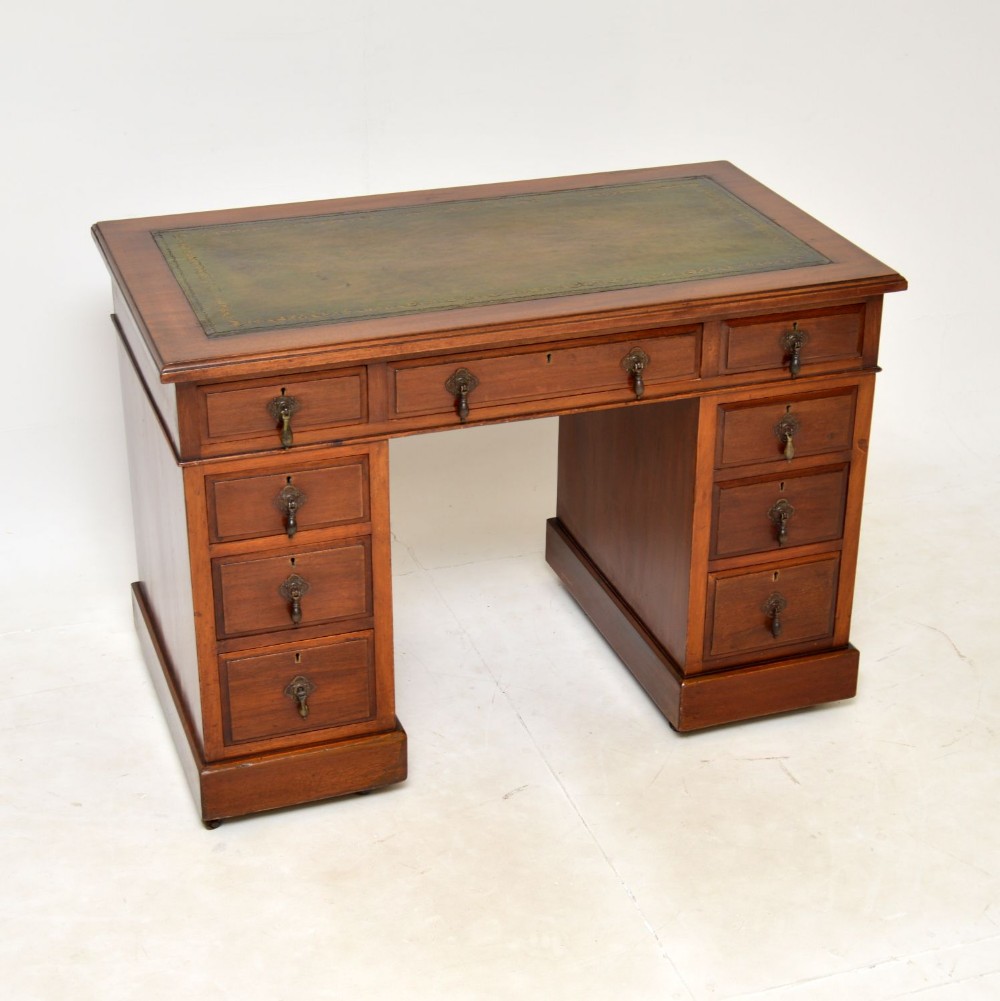 Antique Victorian Mahogany Pedestal Desk
