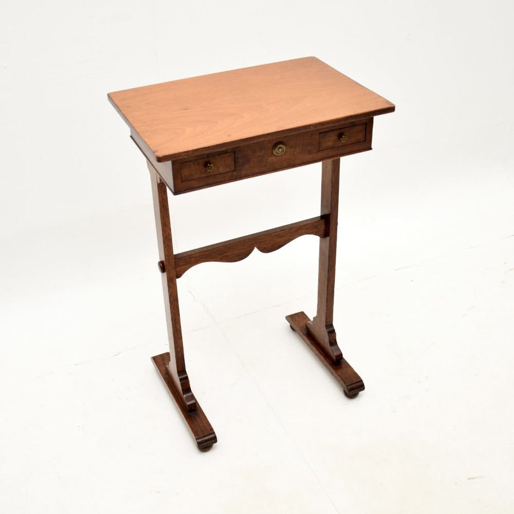 Antique Arts and Crafts Mahogany Side Table / Work Box
