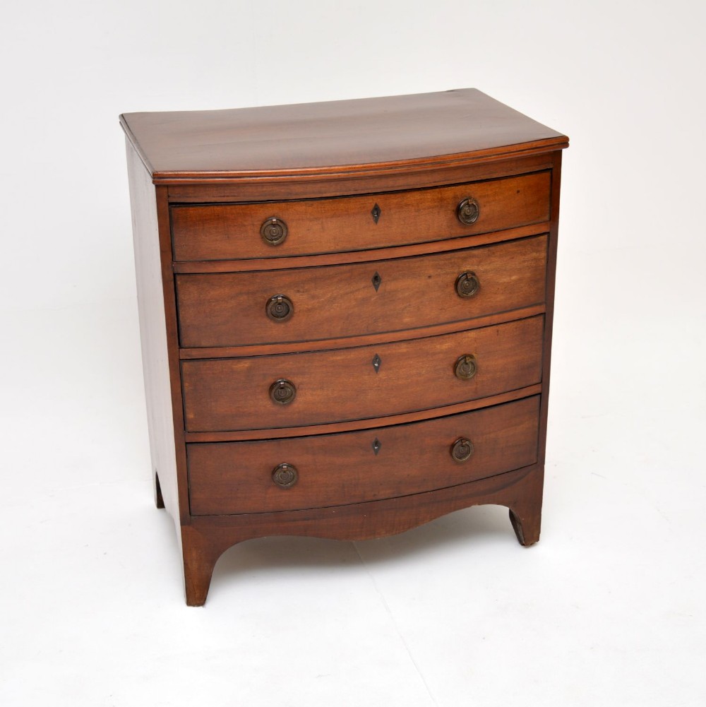 Antique Georgian Period Bow Front Chest of Drawers
