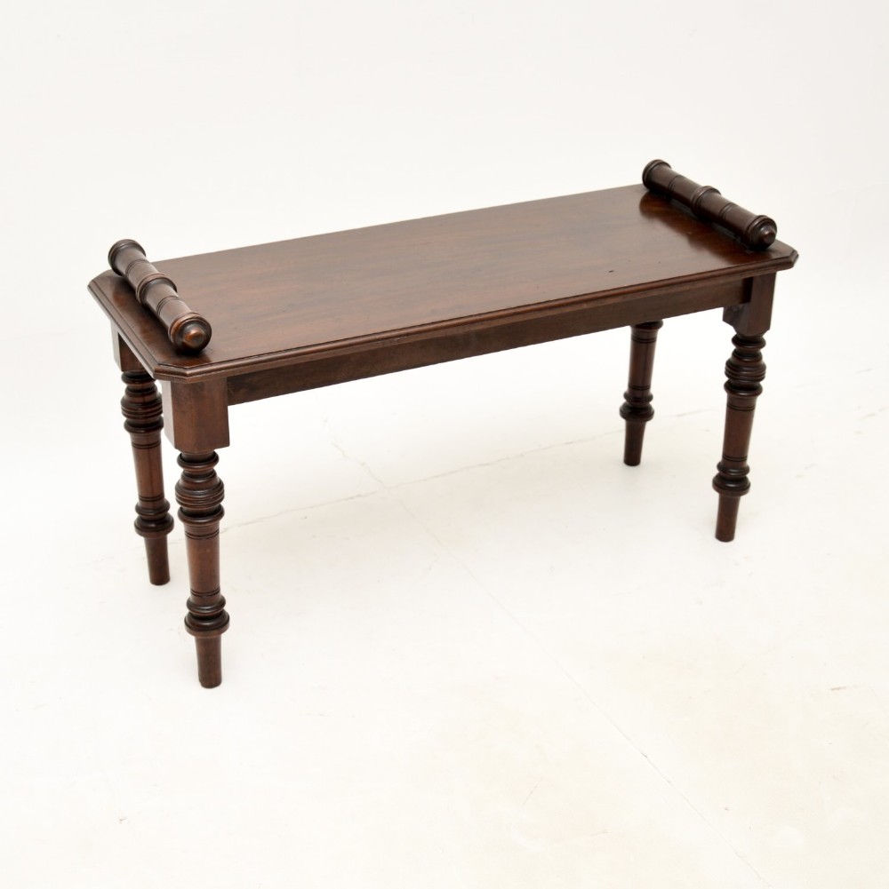 Antique Victorian Mahogany Bench / Stool
