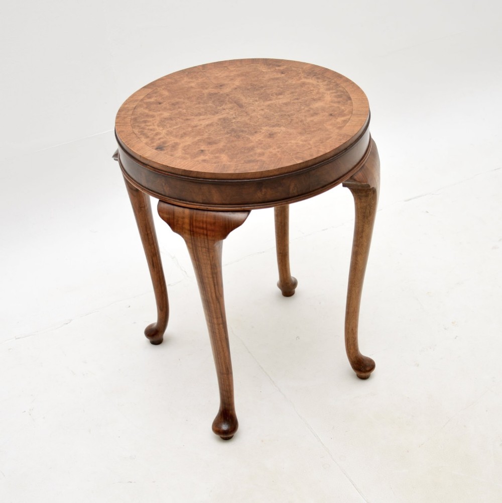 Antique Burr Walnut Occasional Side Table by Maple and Co.

