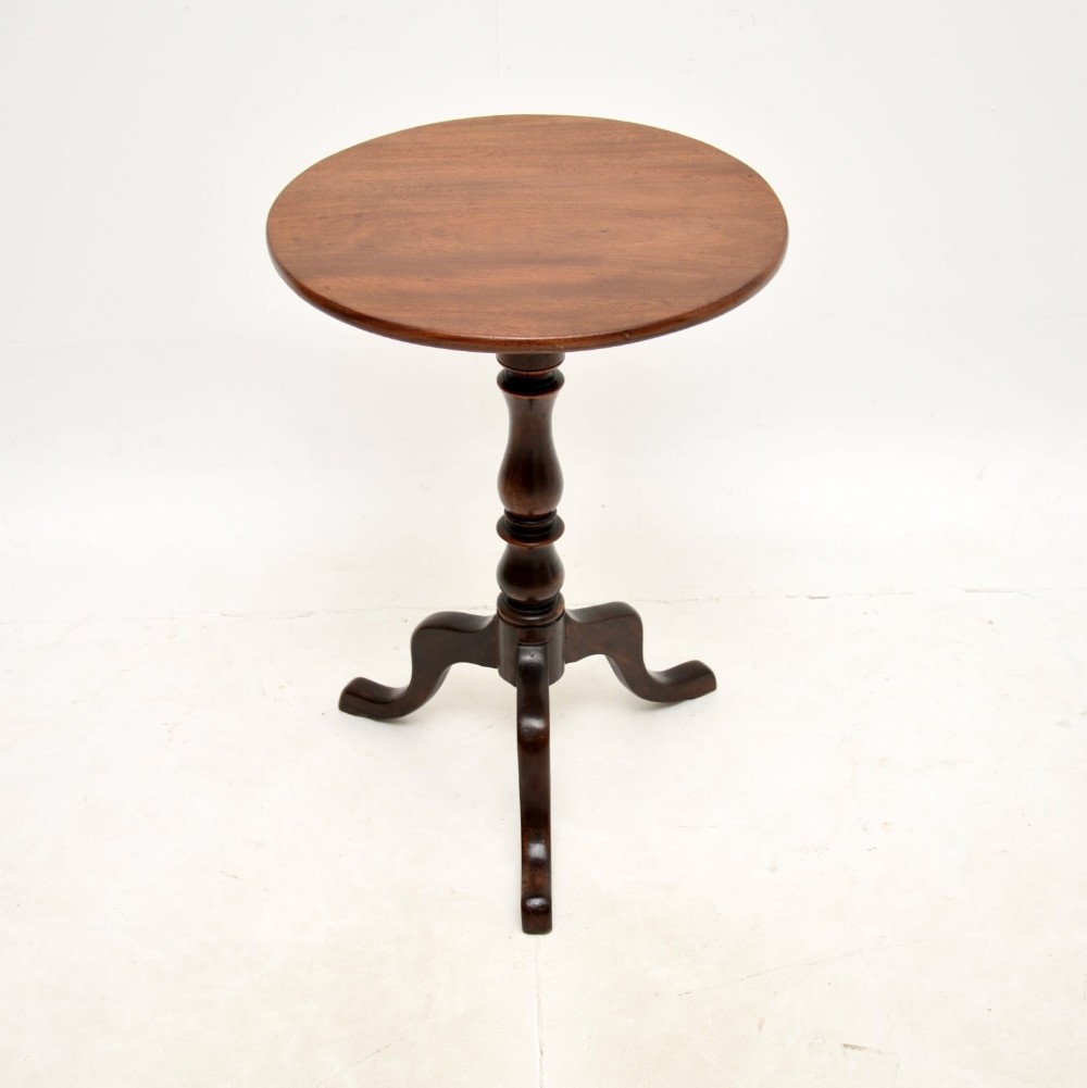 Antique Georgian Mahogany Tilt Top Occasional Table
