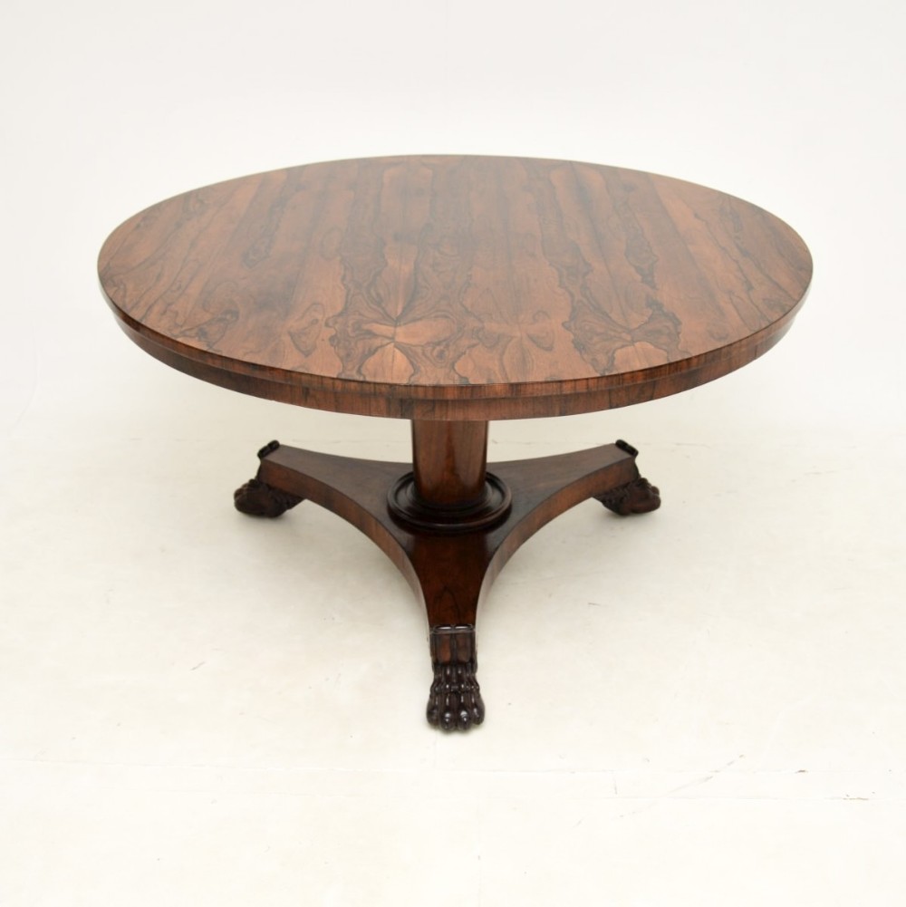 Antique William IV Rosewood Tilt Top Dining Table
