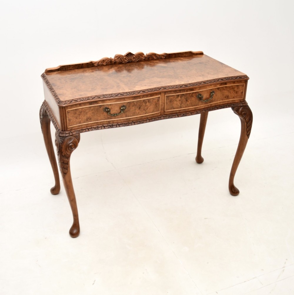 Antique Burr Walnut Console / Side Table

