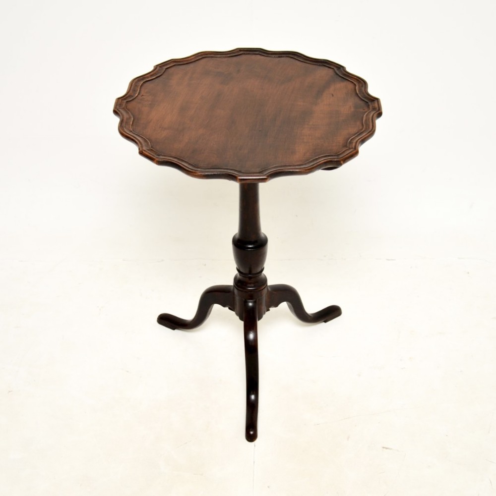 Antique Georgian Mahogany Tilt Top Occasional Table
