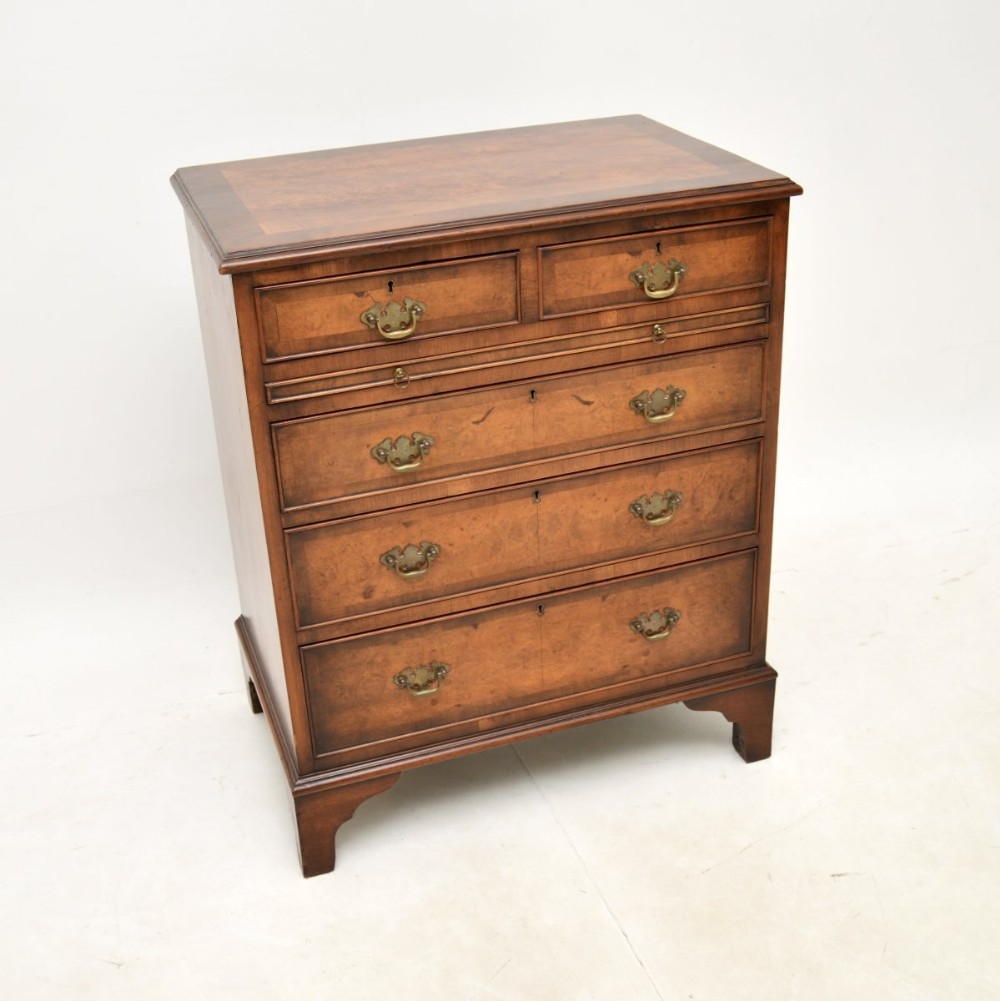 Antique Burr Walnut Bachelors Chest of Drawers
