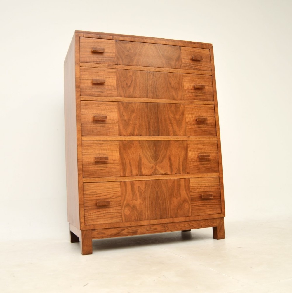 Art Deco Walnut Chest of Drawers by Heal’s
