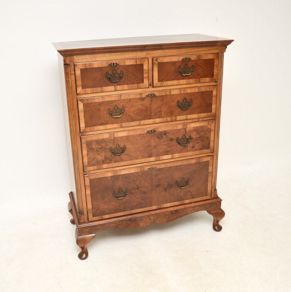 Antique Burr Walnut Chest of Drawers
