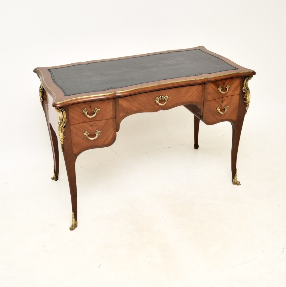Antique French Walnut Bureau Plat Desk

