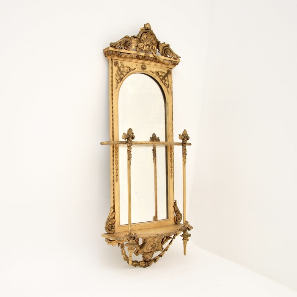 Antique Victorian Period Gilt Wood Mirror

