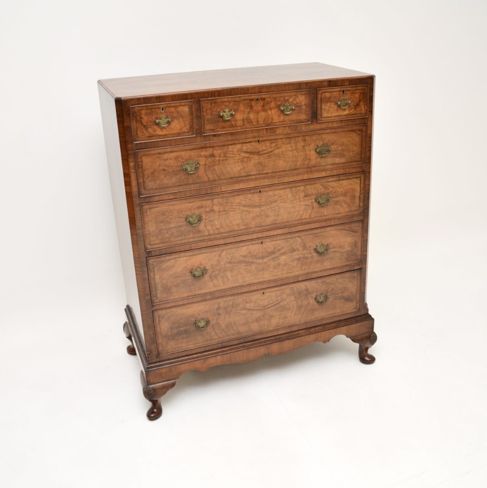 Antique Inlaid Walnut Chest of Drawers
