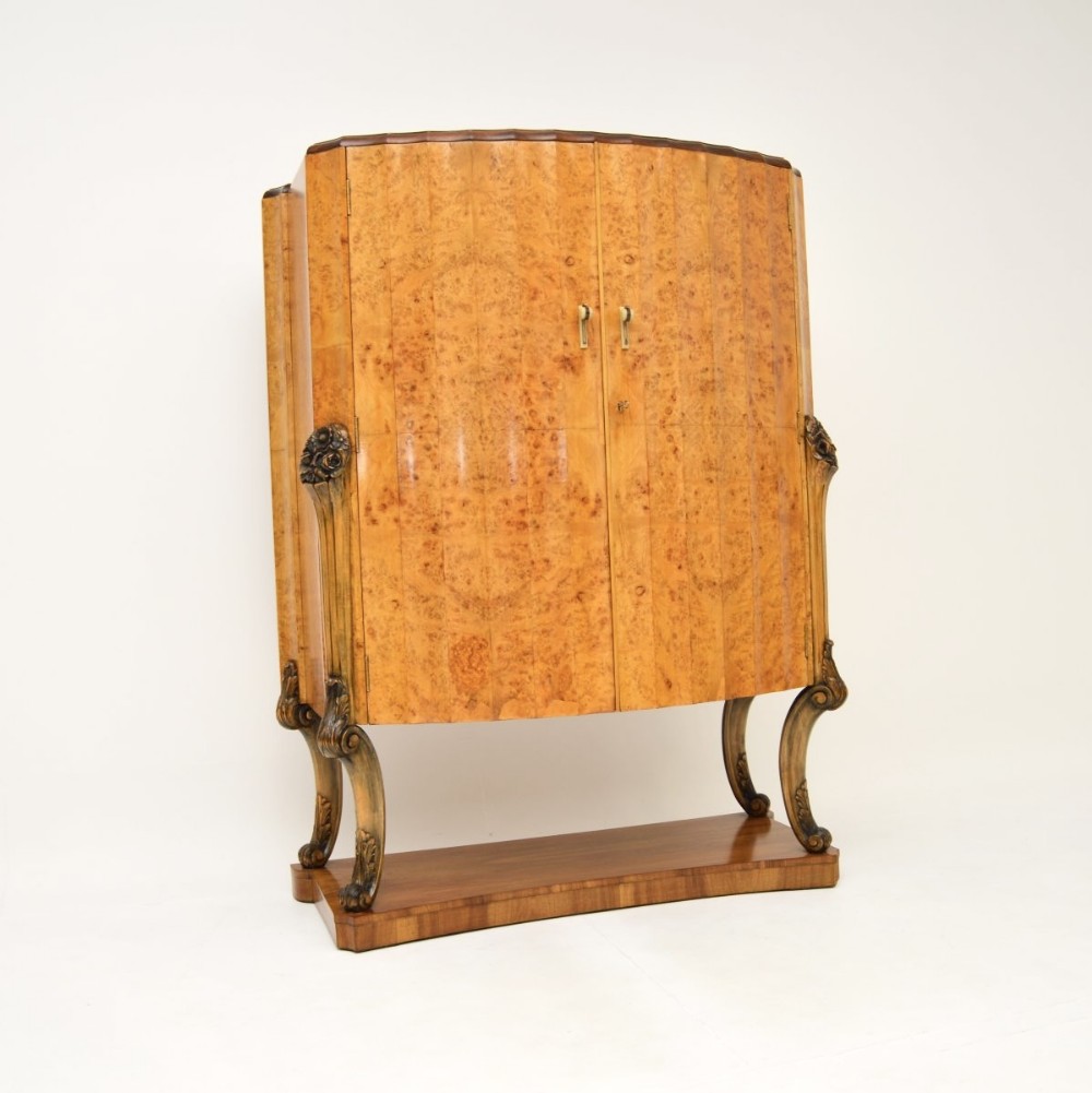 Art Deco Burr Walnut Cocktail Cabinet by Epstein

