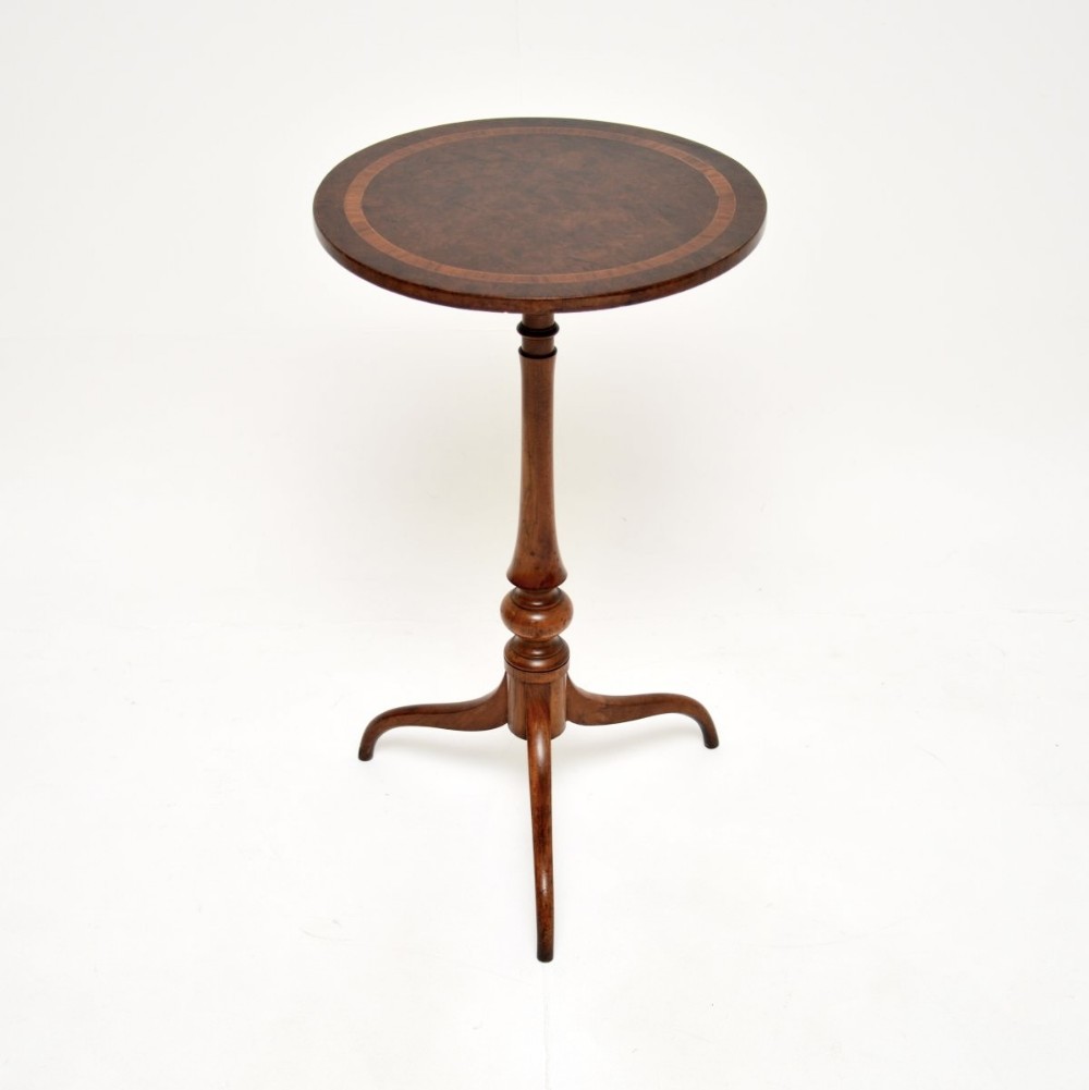 Antique Regency Inlaid Walnut Occasional Side Table

