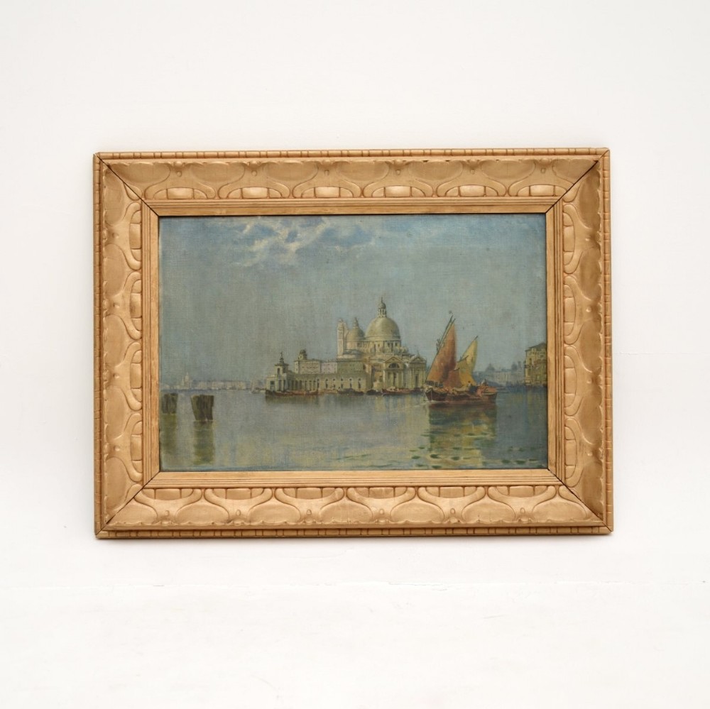 Antique 19th Century Venetian Oil Painting
