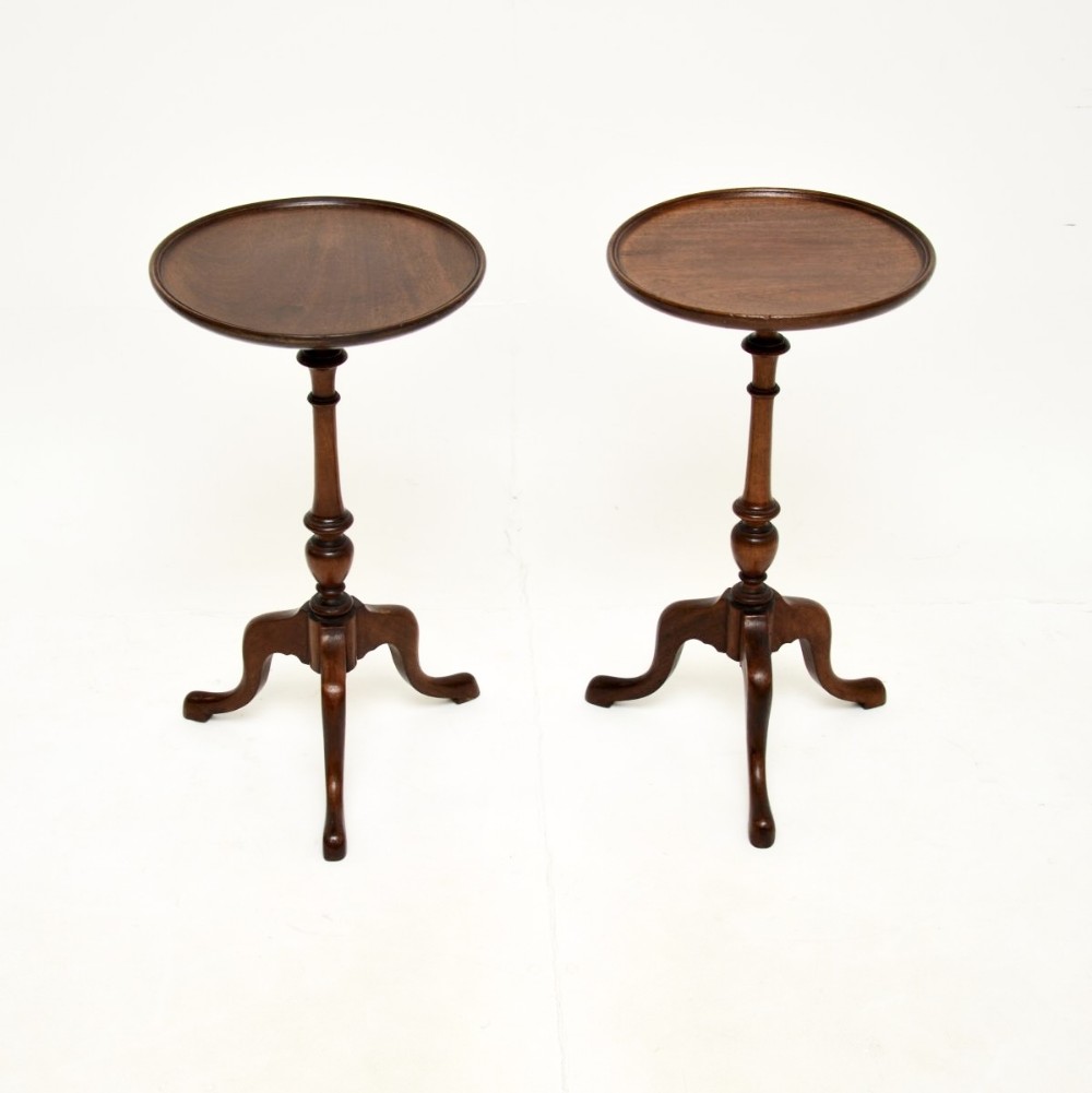 Pair of Antique Mahogany Wine Tables
