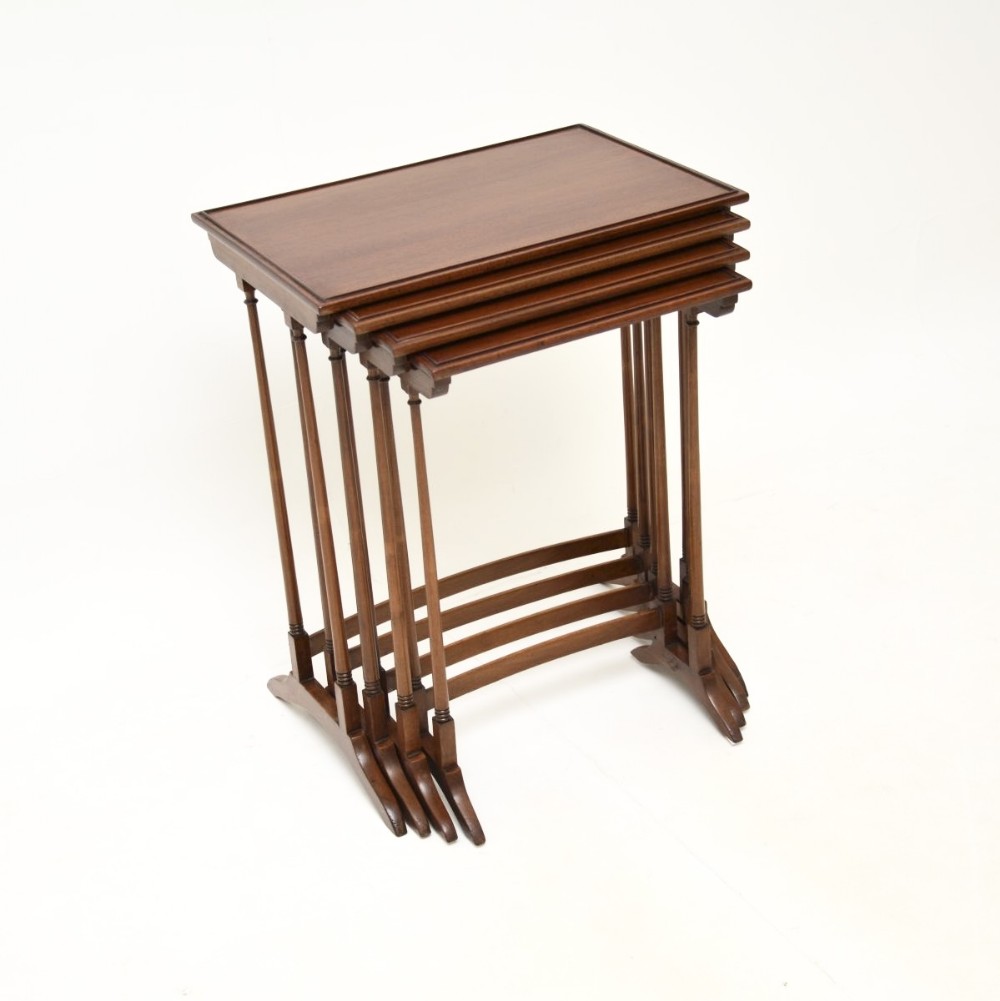 Antique Mahogany Nest of Four Tables