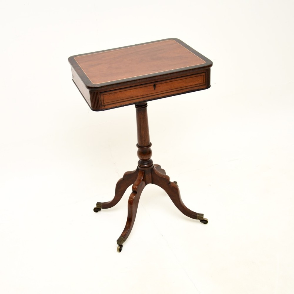 Antique Regency Period Inlaid Mahogany Side Table
