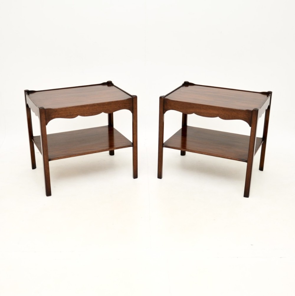 Pair of Antique Mahogany Side Tables
