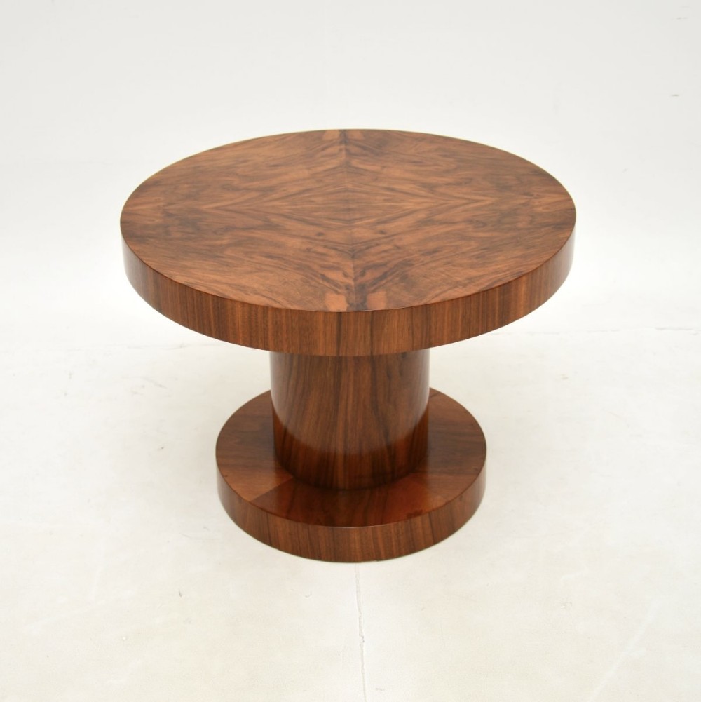 Art Deco Burr Walnut Occasional Side Table
