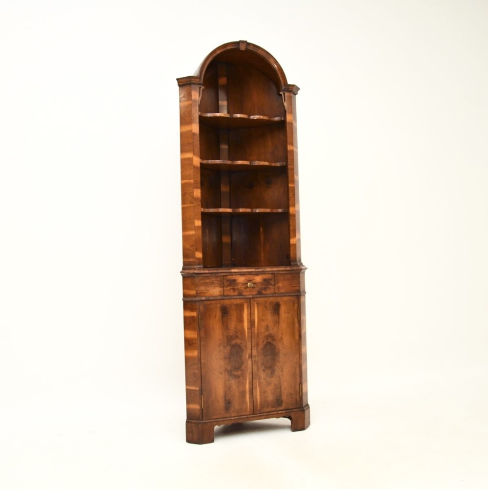 Antique Yew Wood Corner Cabinet
