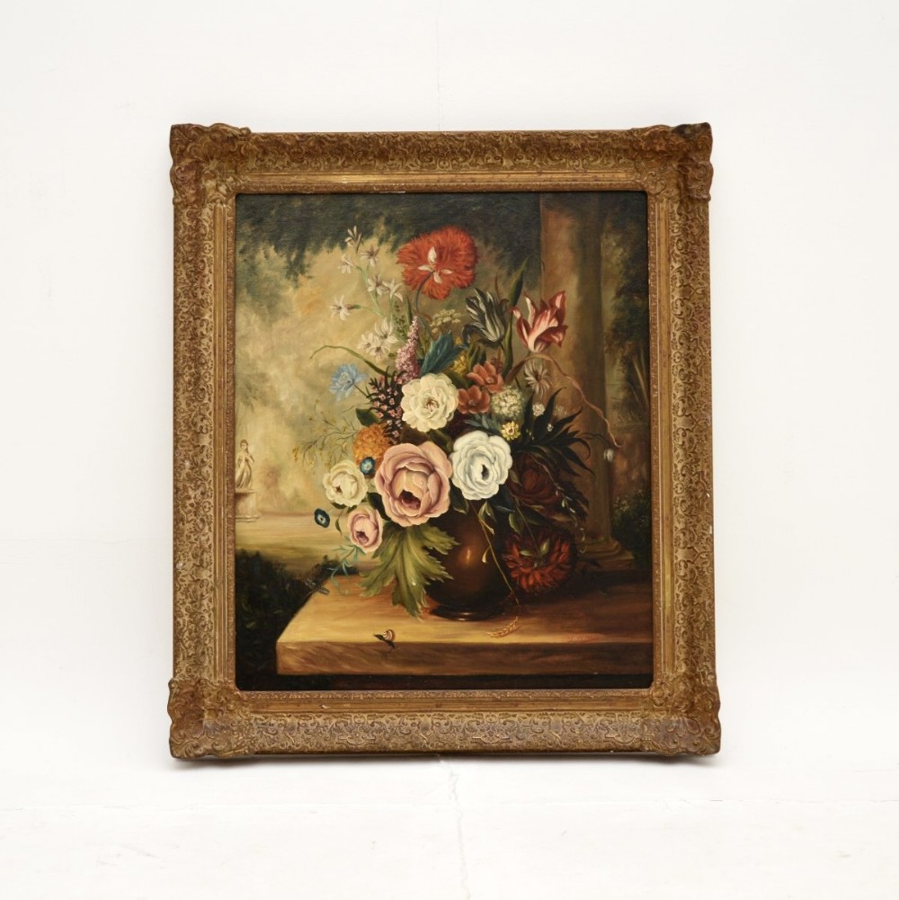 Antique Still Life Oil Painting on Canvass by Jay Ward
