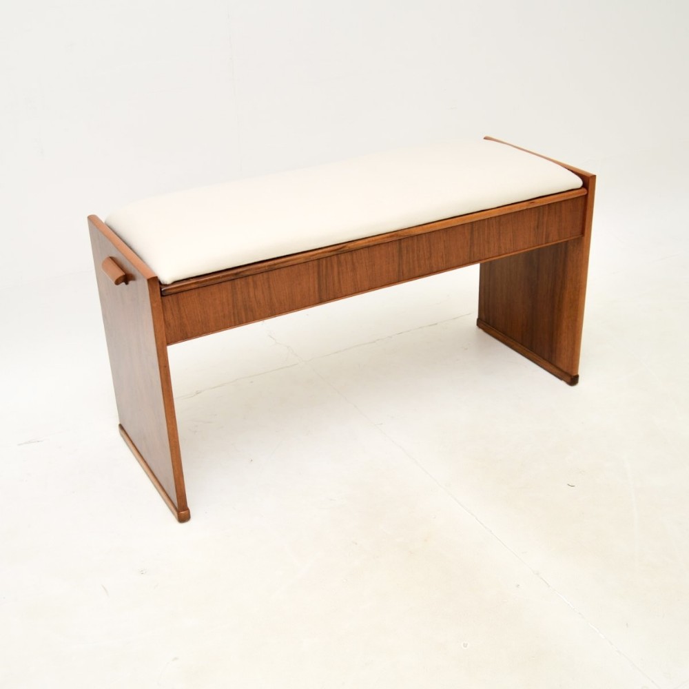 Art Deco Walnut Duet Piano Stool / Bench
