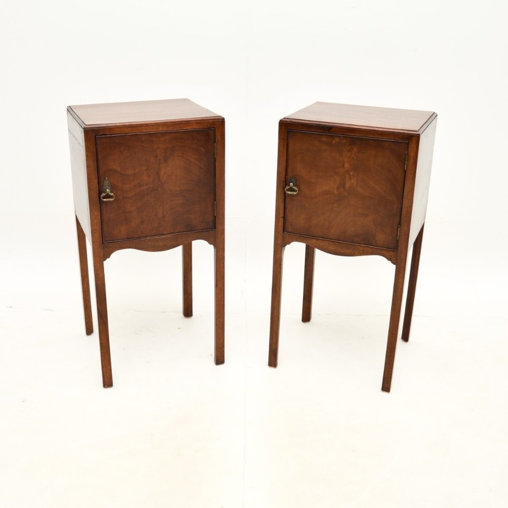 Pair of Antique Mahogany Bedside Cabinets
