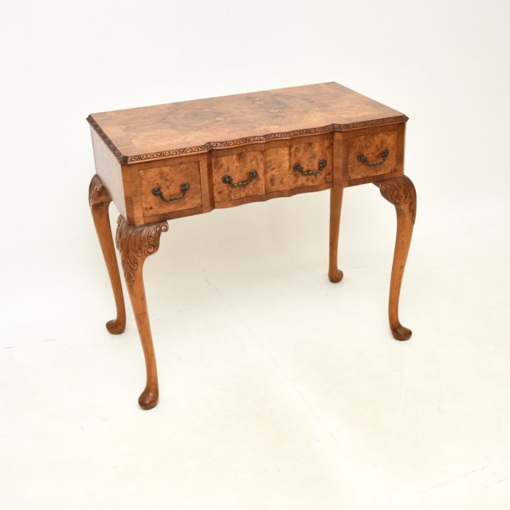 Antique Burr Walnut Console / Side Table
