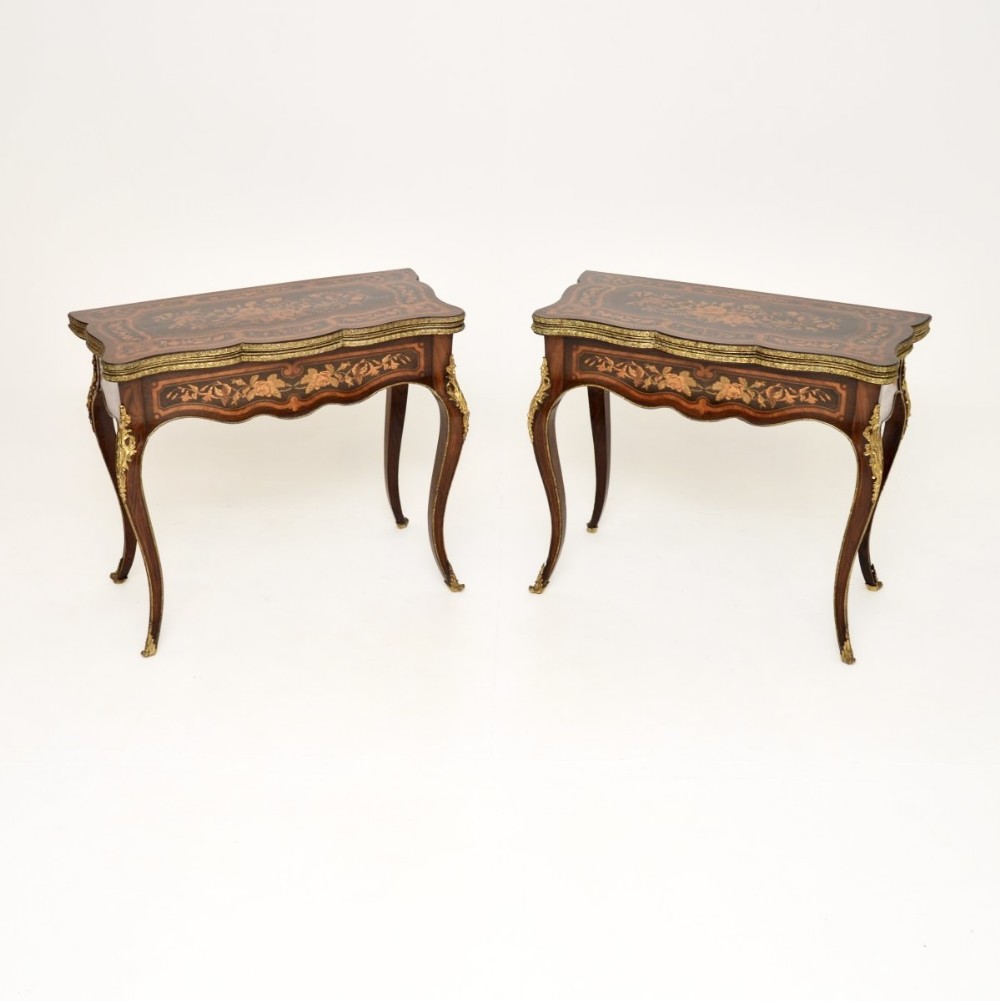 Pair of French Antique Card / Console Tables
