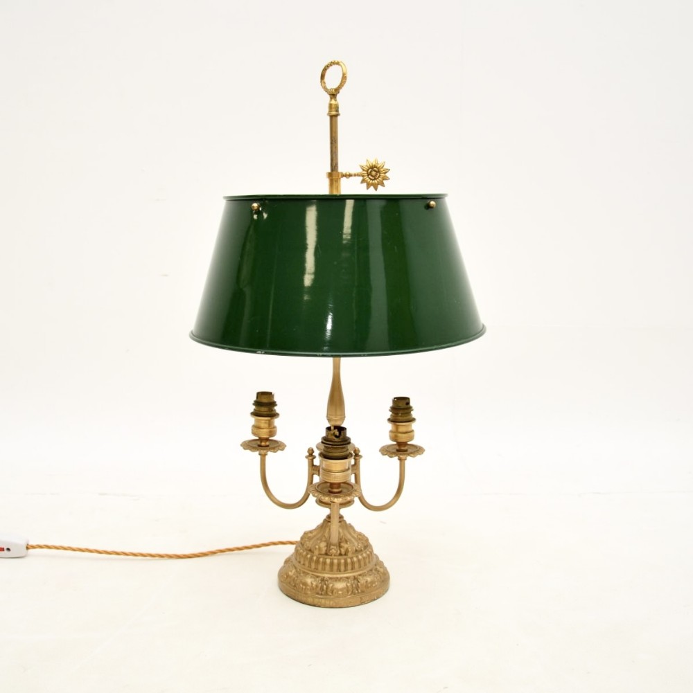 Antique Gilt Metal and Tole Table Lamp
