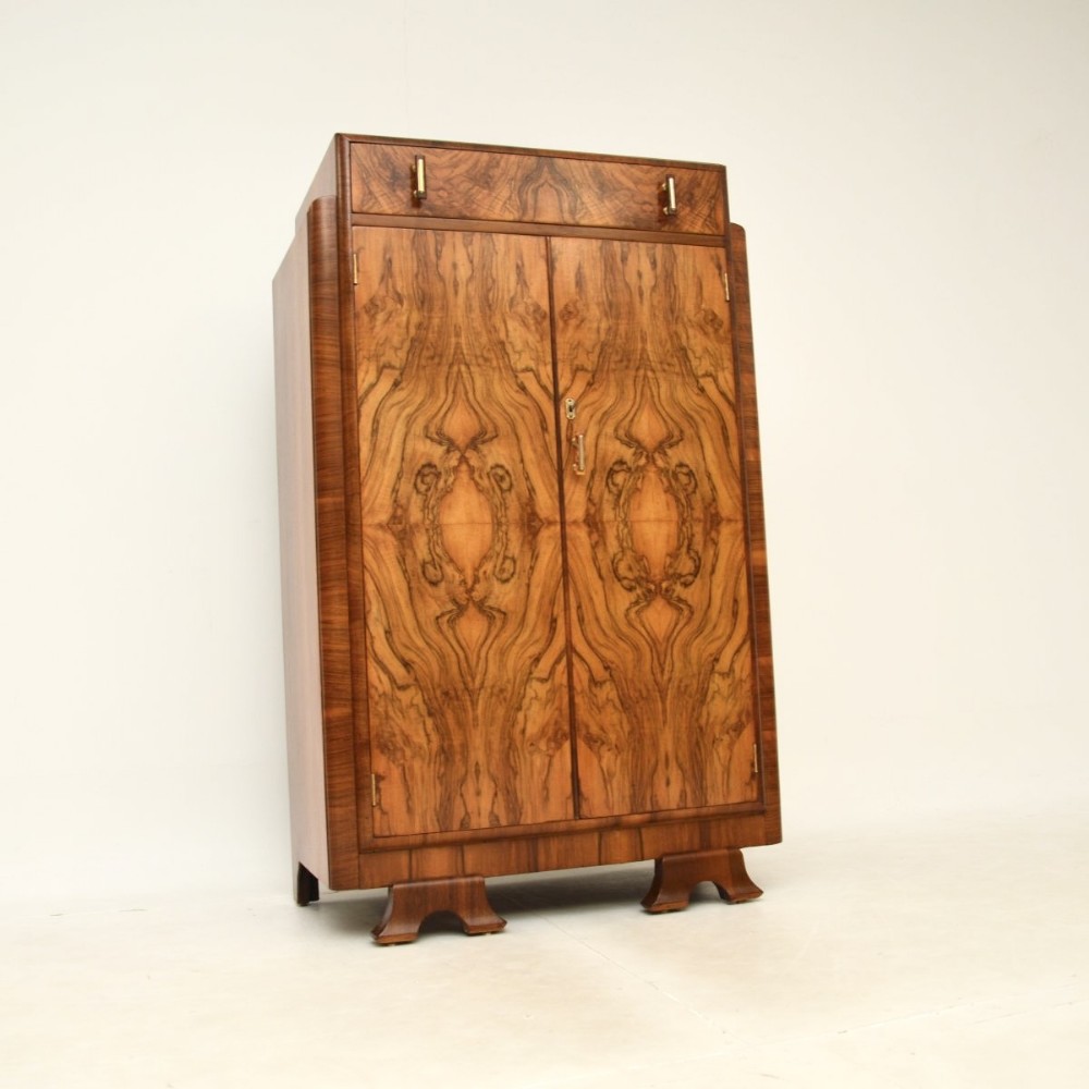 Art Deco Figured Walnut Compactum Wardrobe
