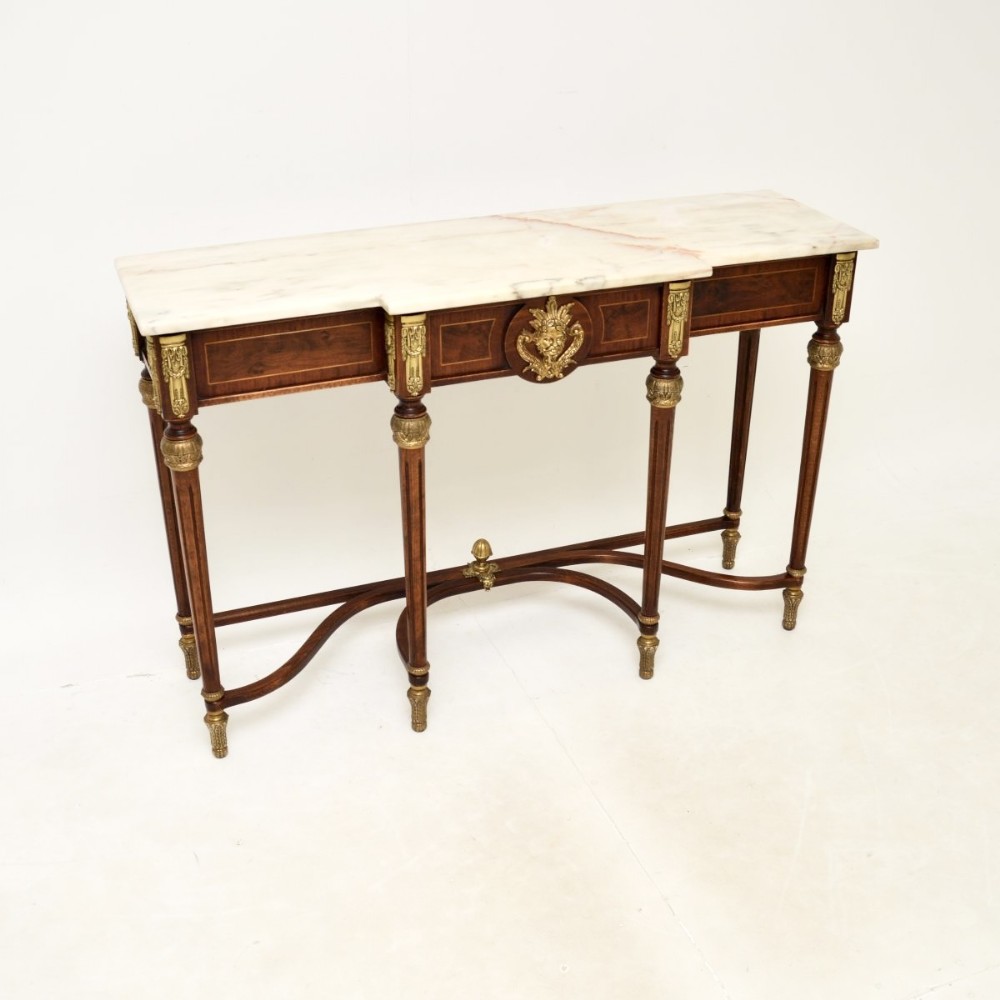 Antique French Marble Top Console Table
