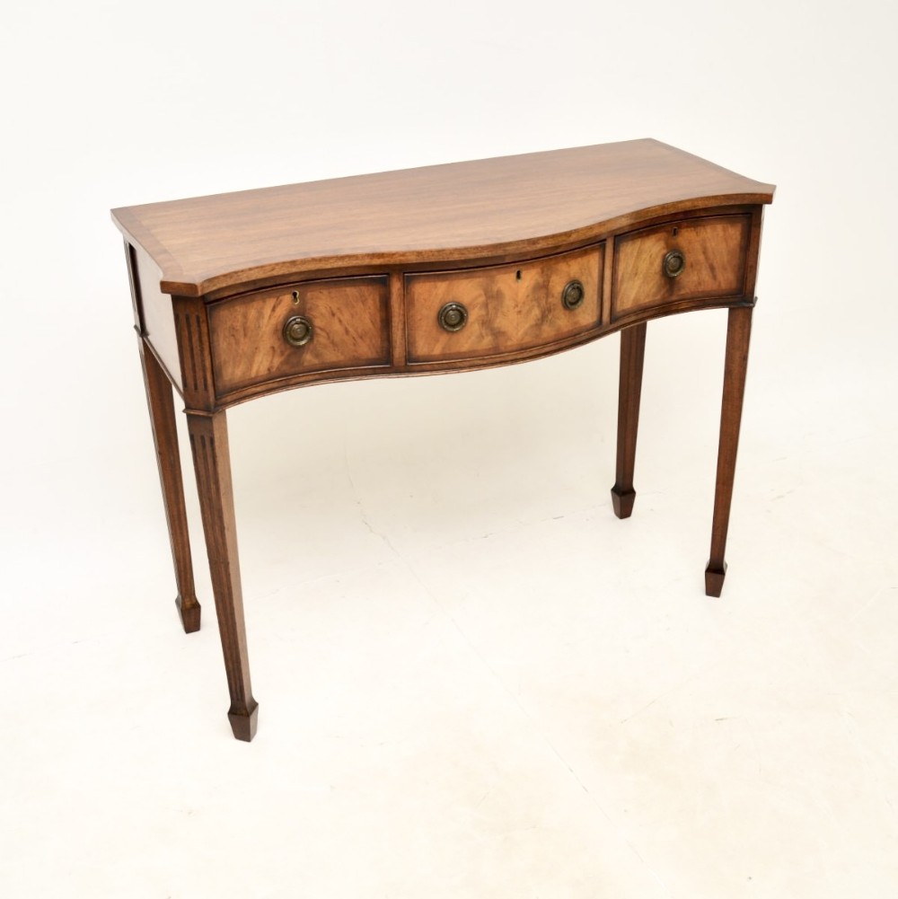 Antique Edwardian Mahogany Console Side Table