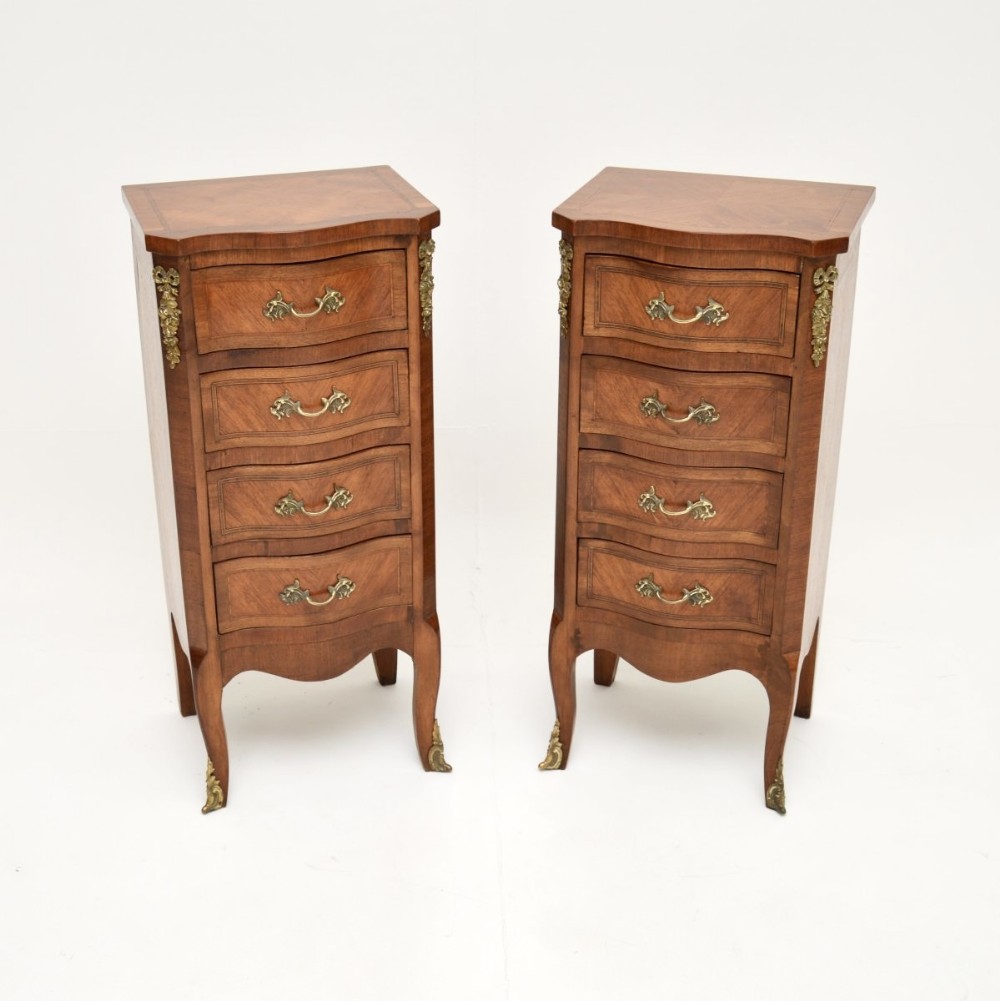 Pair of Antique French Kingwood Bedside Chests