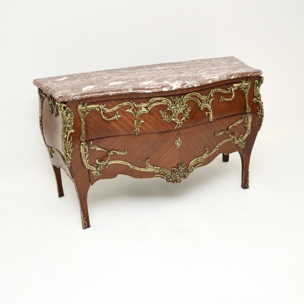 Antique French Marble Top Bombe Commode Owned by Lilly Langtree
