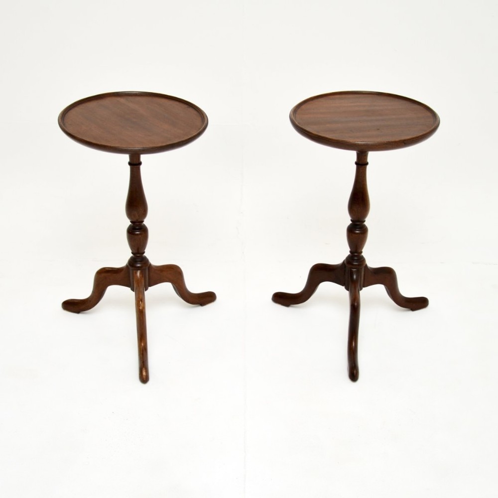 Pair of Antique Mahogany Wine Tables
