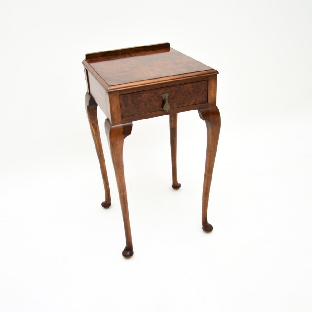 Antique Burr Walnut Side Table
