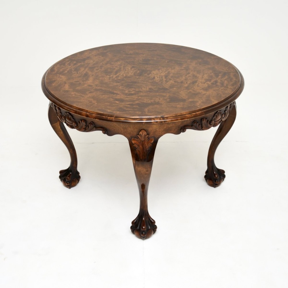 Antique Swedish Satin Birch Coffee Table

