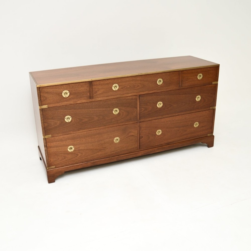 Antique Military Campaign Style Chest of Drawers

