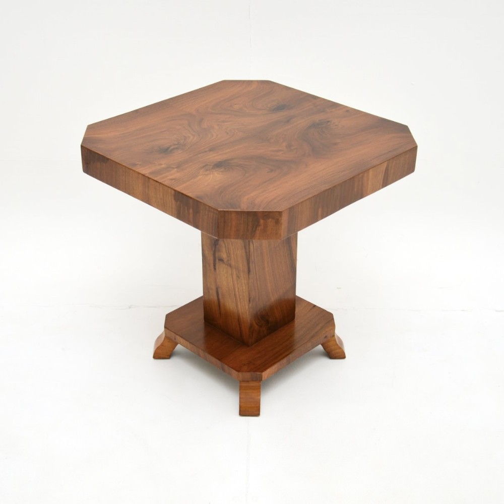Art Deco Figured Walnut Occasional Side Table
